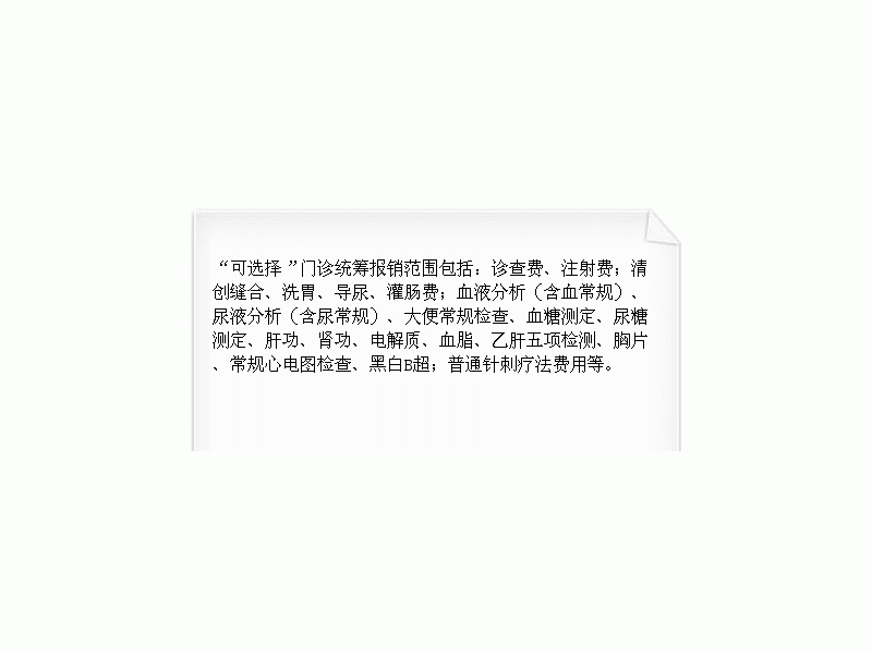 成都實施“可選擇”門診 報銷比例60%